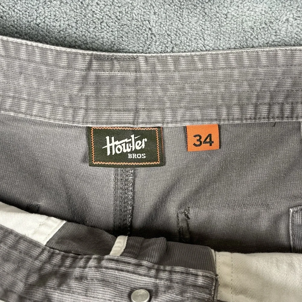 Howler Bros Men's Gray Corduroy Shorts 34